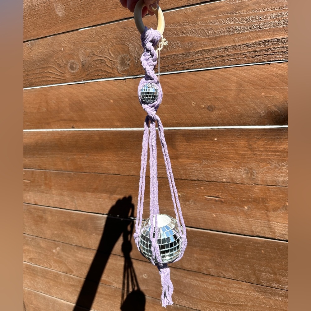 CLEARANCE Lavender Double the Disco Air Plant Hanger